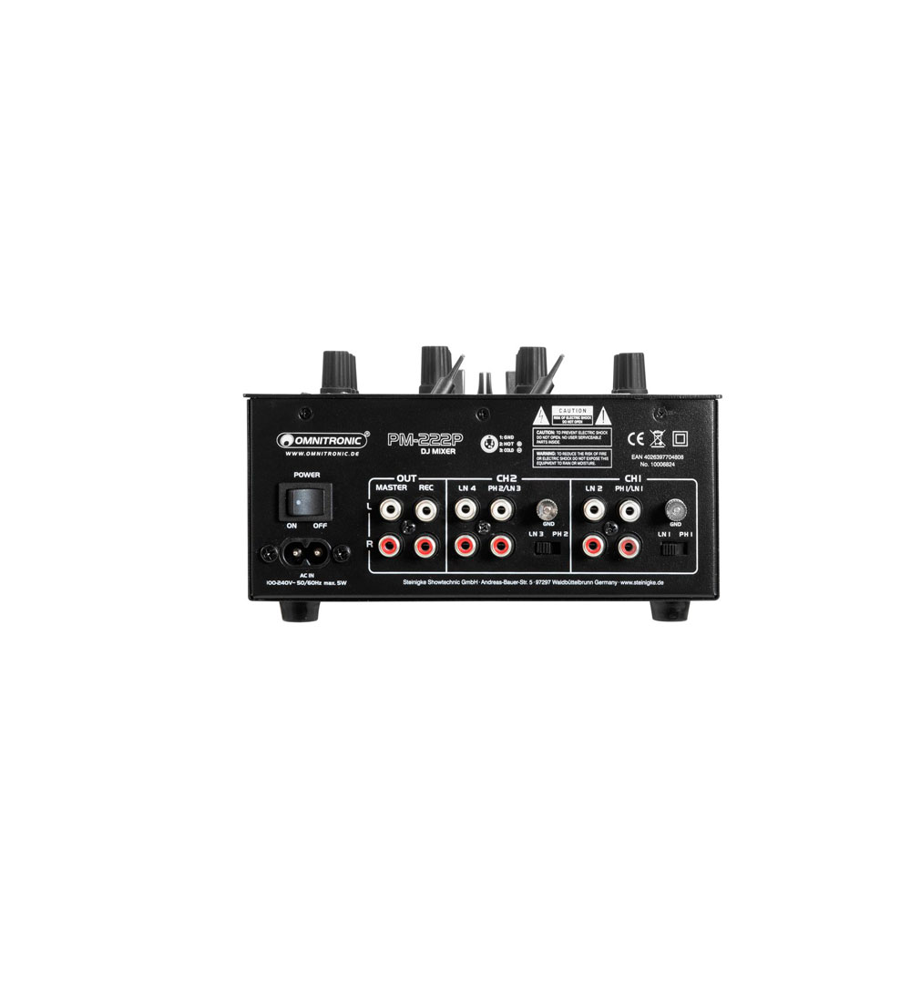 OMNITRONIC PM-222P 2-Kanal-DJ-Mixer mit PlayerOMNITRONIC PM-222P 2-Kanal-DJ-Mixer mit Player - live 03