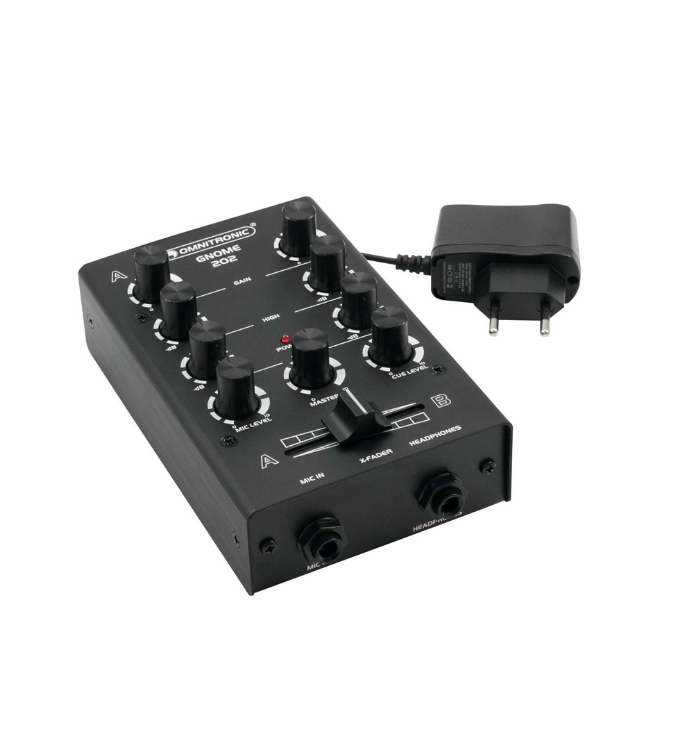 OMNITRONIC GNOME-202 Mini-Mixer schwarz