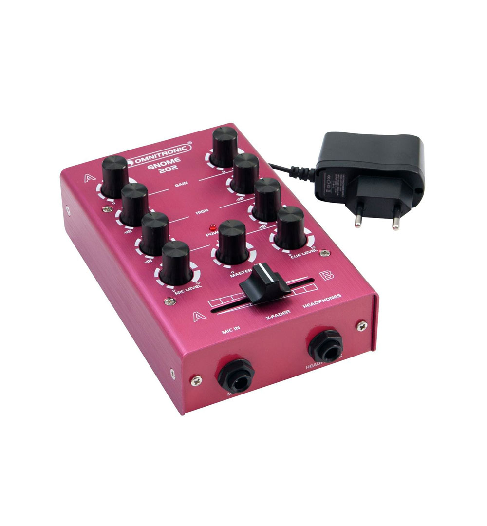 OMNITRONIC GNOME-202 Mini-Mixer rot