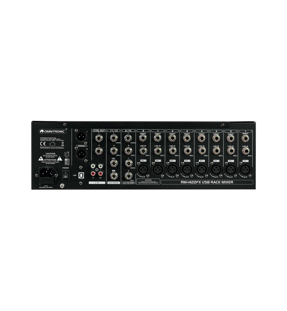 OMNITRONIC RM-1422FX USB Rack-MixerOMNITRONIC RM-1422FX USB Rack-Mixer - live 03