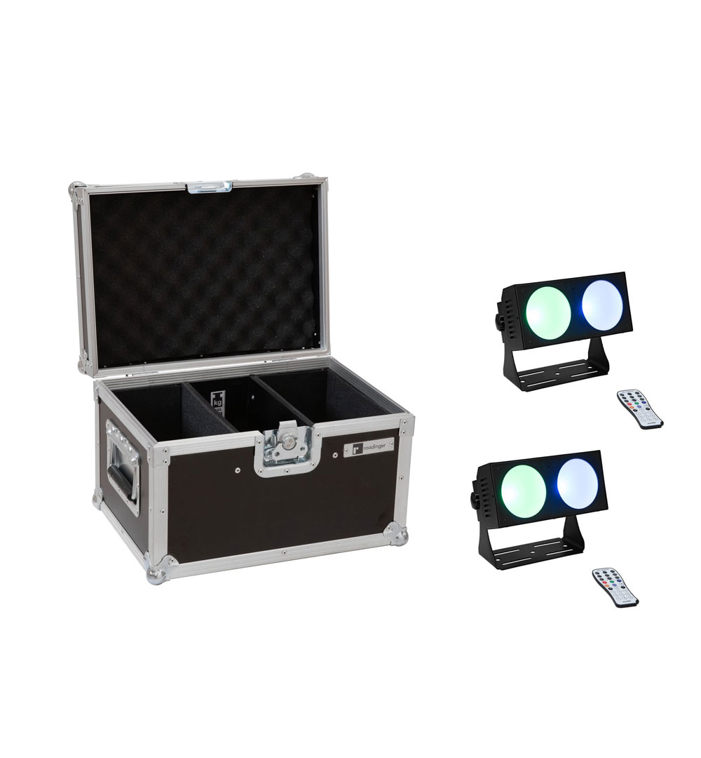 EUROLITE Set 2x LED CBB-2 COB RGB Leiste + Case