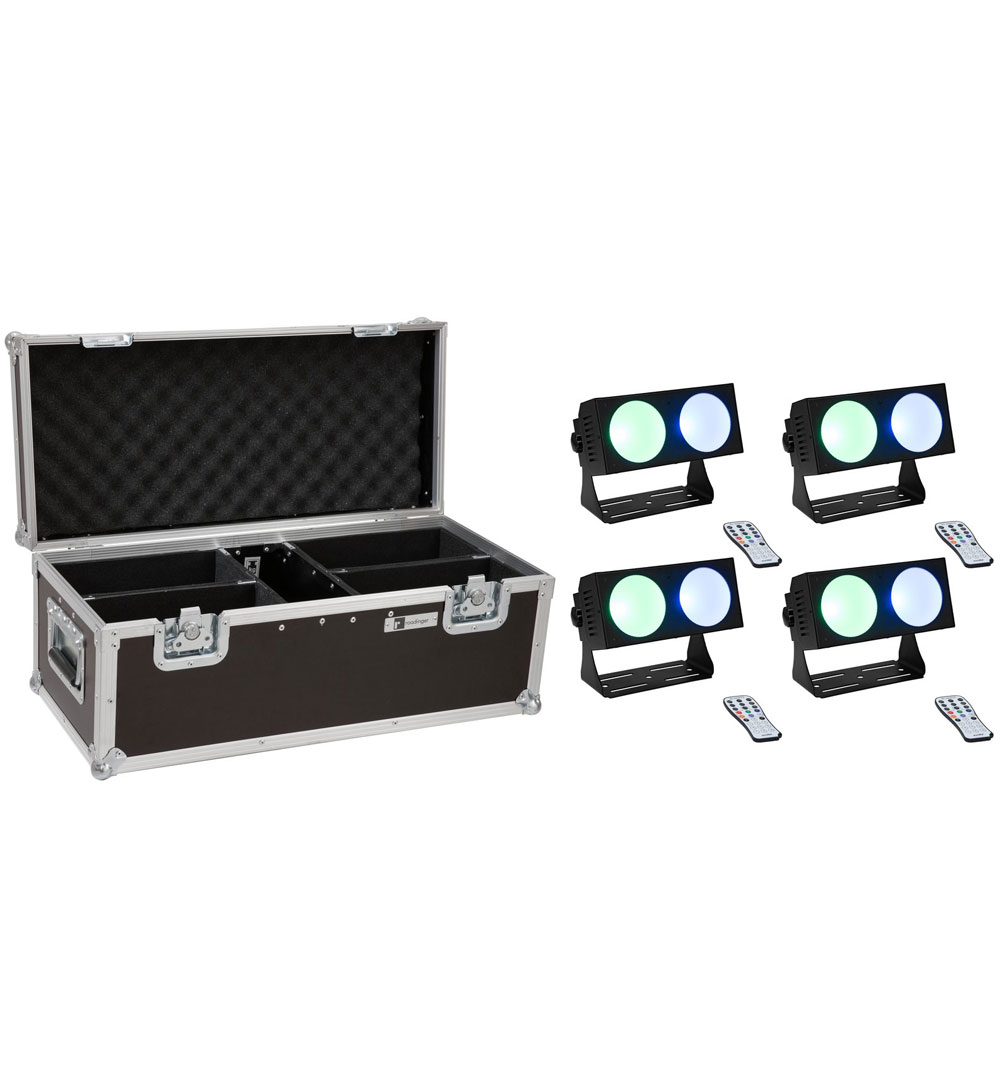 EUROLITE Set 4x LED CBB-2 COB RGB Leiste + Case