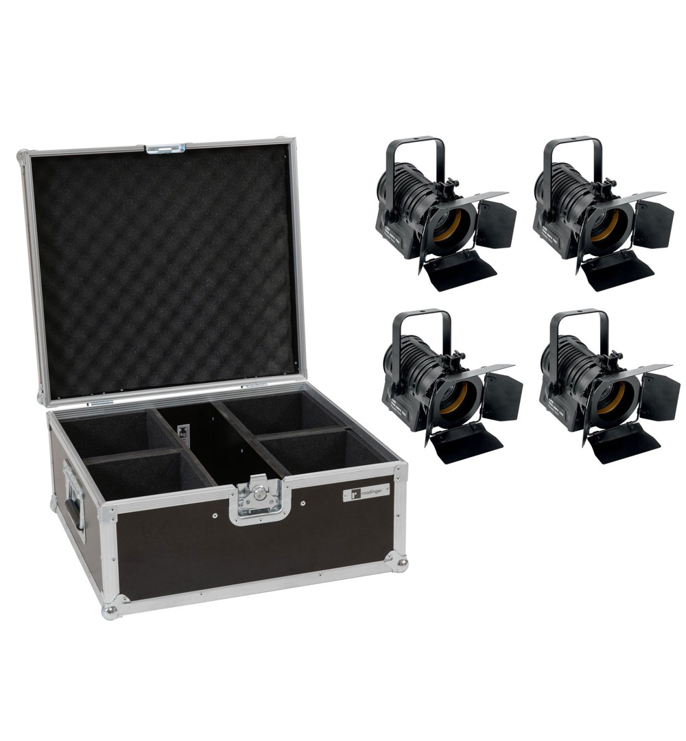 EUROLITE Set 4x LED THA-20PC TRC Theater-Spot sw + Case