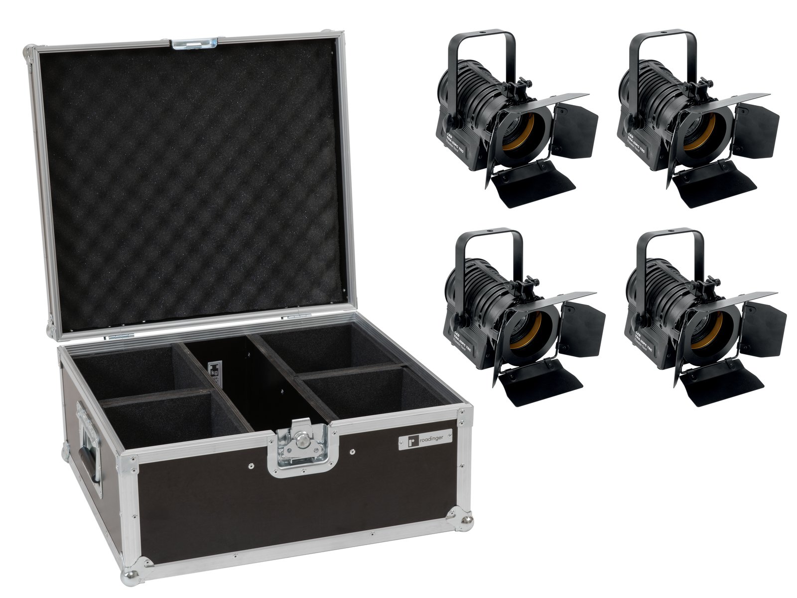 EUROLITE Set 4x LED THA-20PC TRC Theater-Spot sw + Case