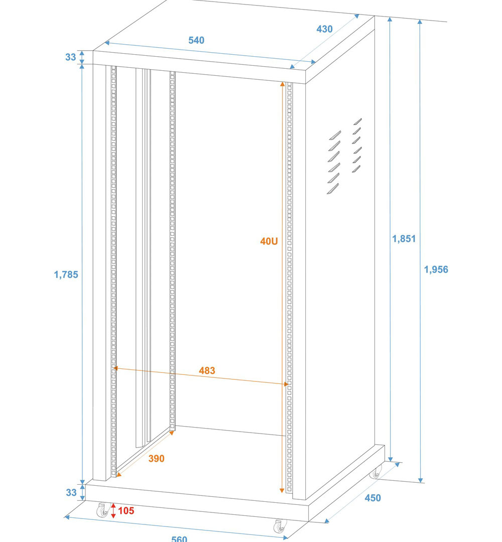 ROADINGER Stahl-Rack SR-19, 40HEROADINGER Stahl-Rack SR-19, 40HE - live 03