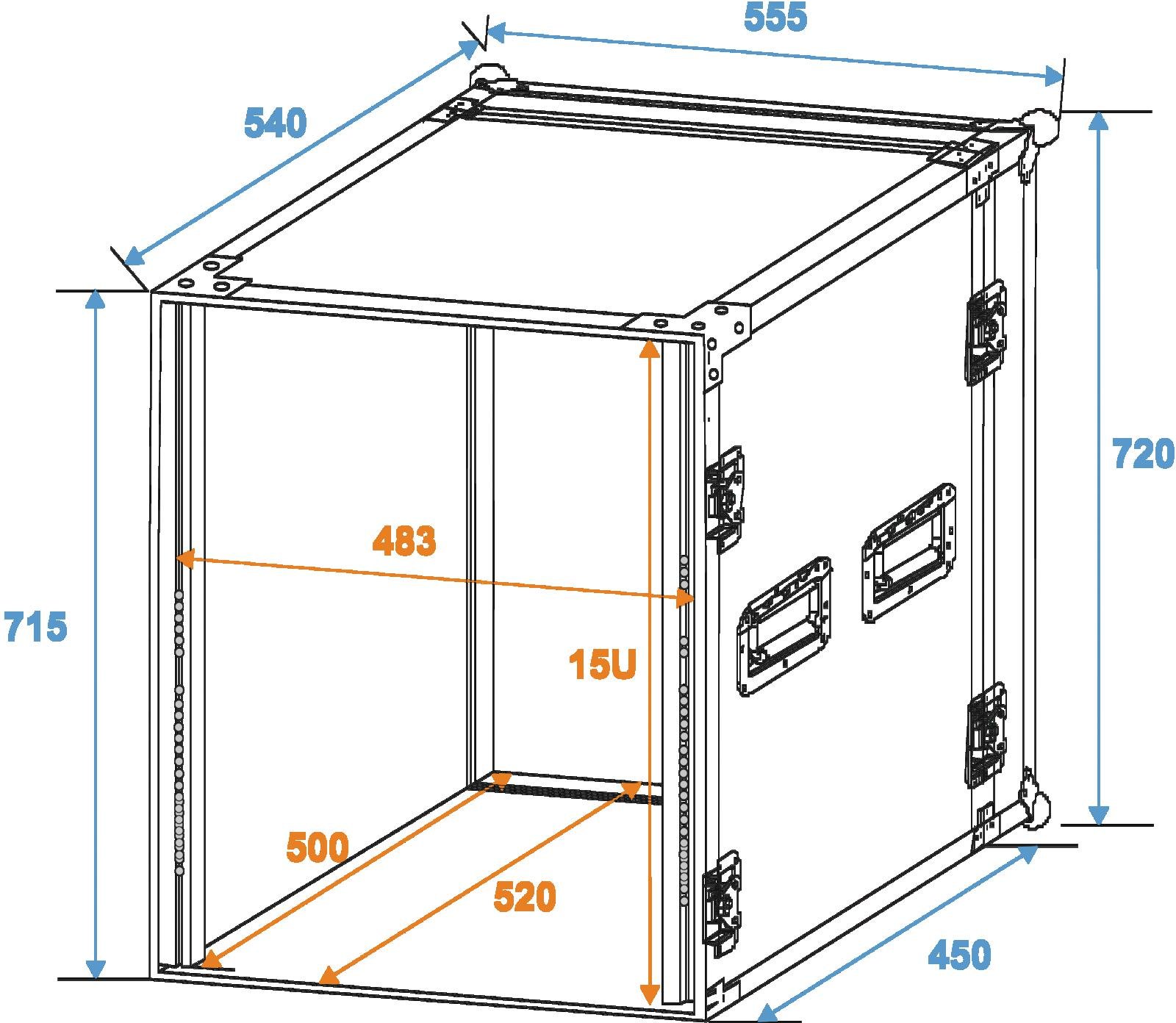 ROADINGER Rack Profi 18HE 45cm