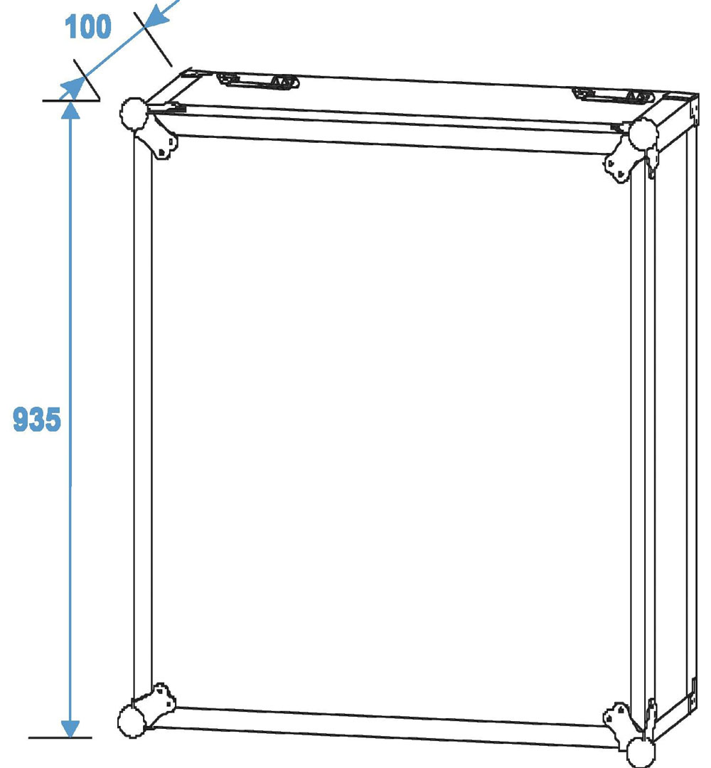 ROADINGER Rack Profi 20HE 45cm mit Rollen