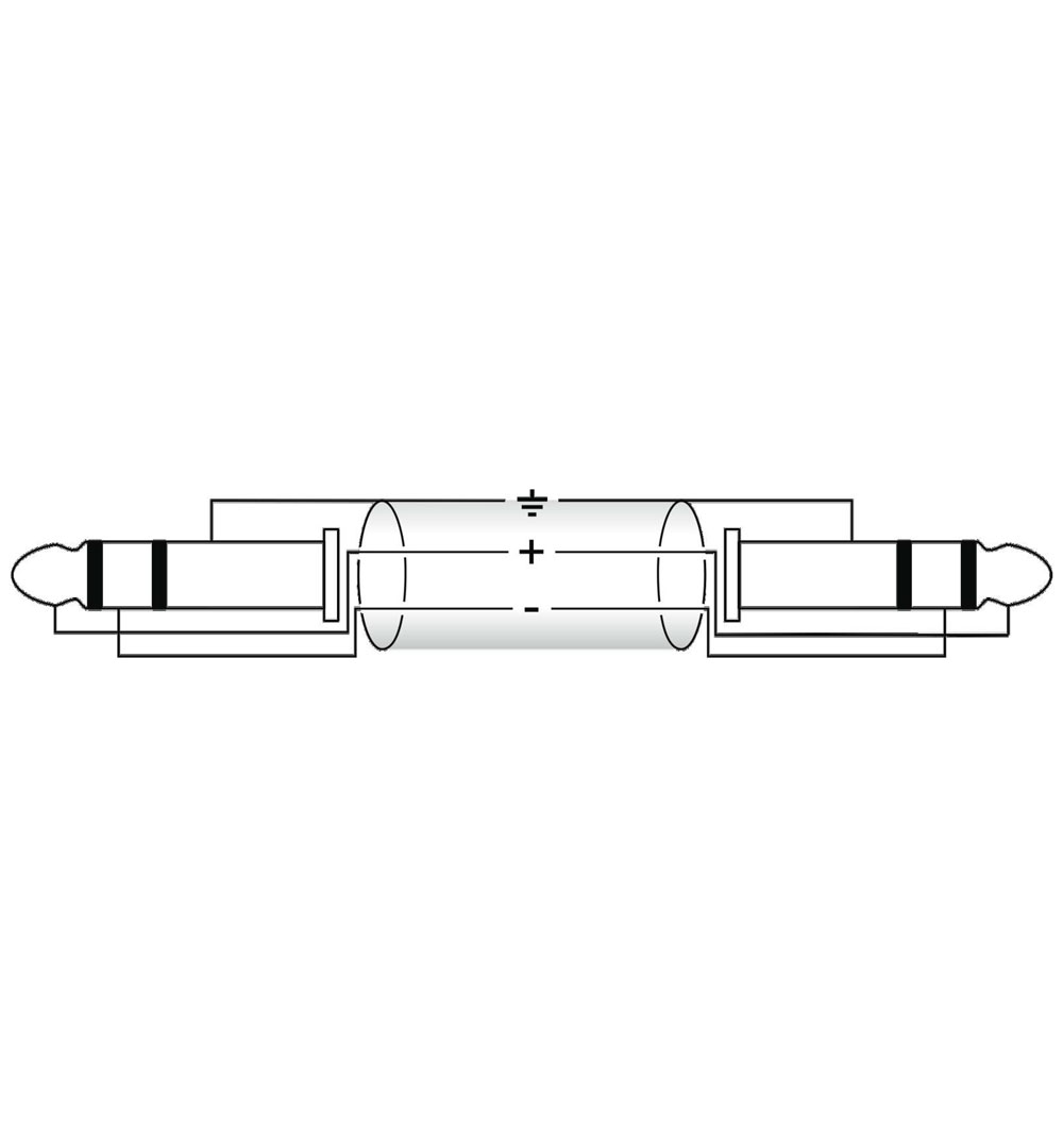 OMNITRONIC Klinkenkabel 6,3 stereo 1m sw ROAD