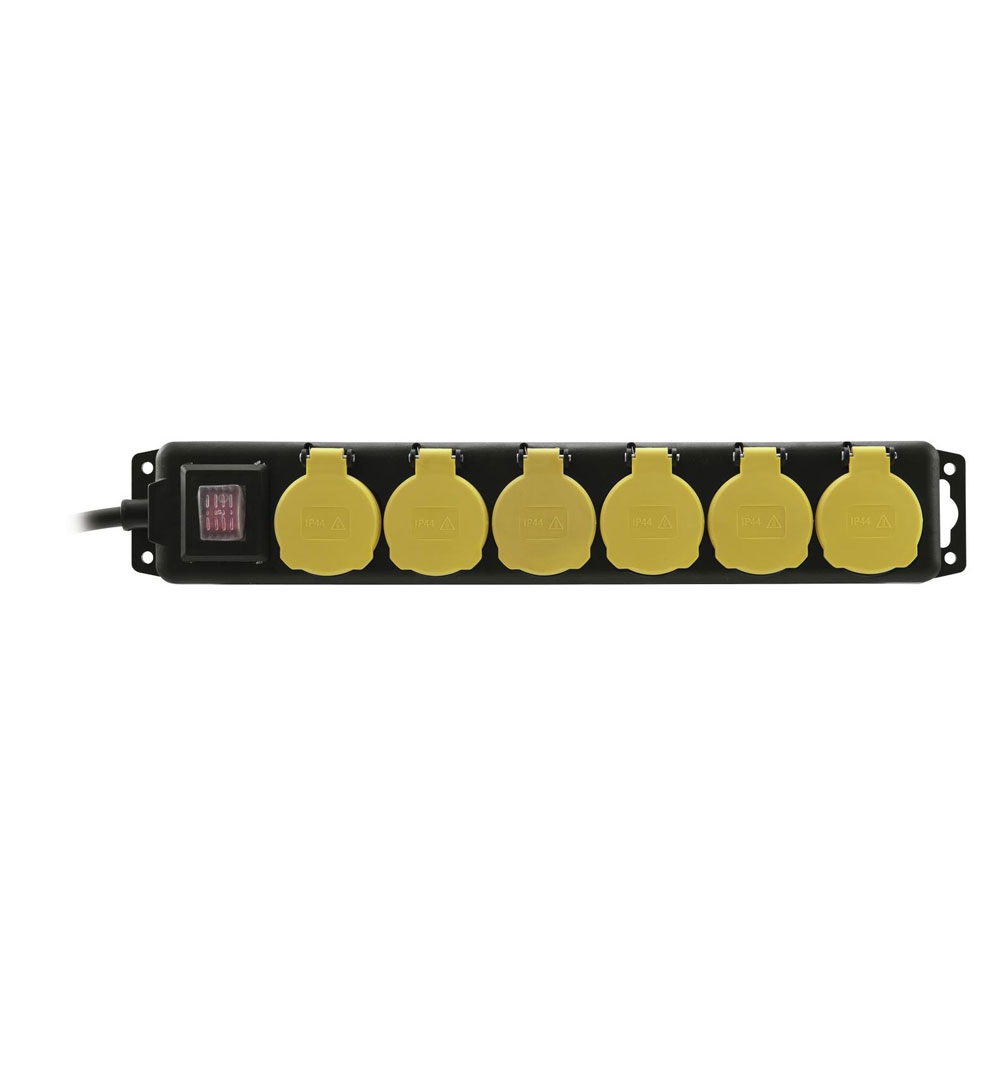 EUROLITE Steckdosenleiste 6-fach IP44 sw 10m - live 02