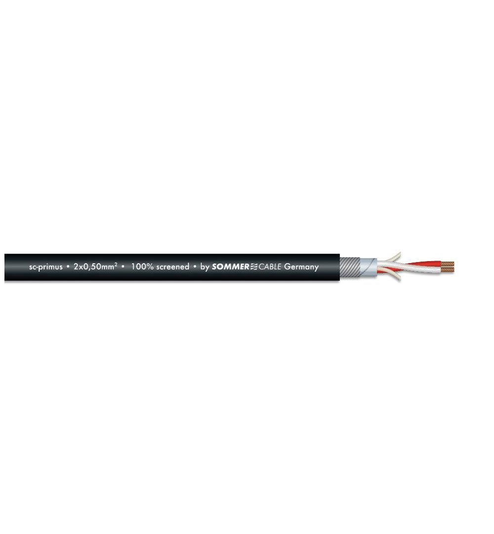 SOMMER CABLE Mikrofonkabel 2x0,50 100m sw SC-Primus FRNC