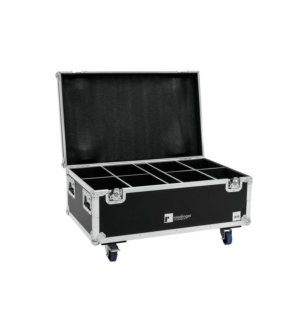 ROADINGER Flightcase 8x LED IP PAR 7x10W RGBL