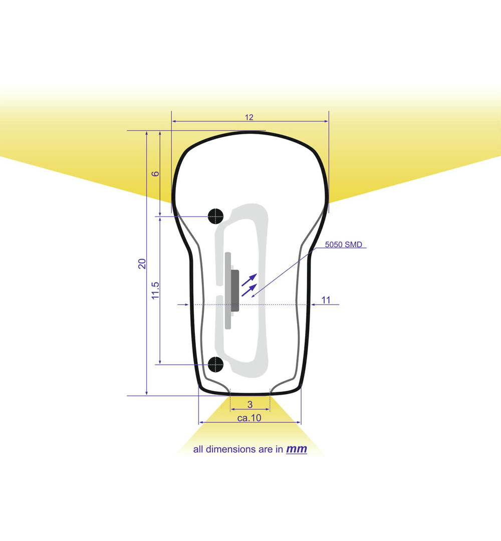 EUROLITE LED Neon Flex 230V Slim blau 100cm