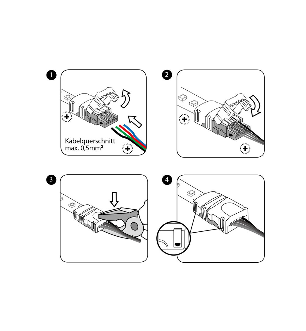 EUROLITE LED Strip flexibler Verbinder 2Pin 8mmEUROLITE LED Strip flexibler Verbinder 2Pin 8mm - live 03