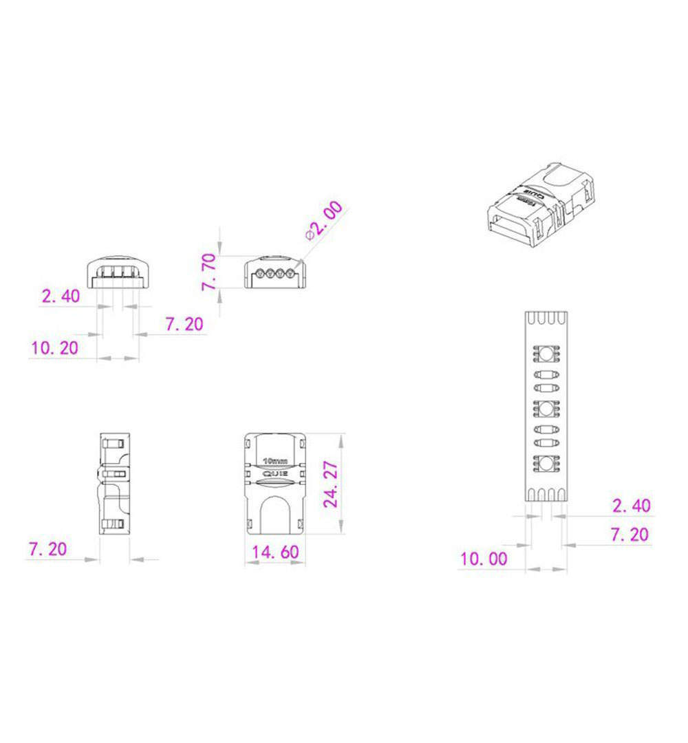 EUROLITE LED Strip flexibler Verbinder 4Pin 10mm