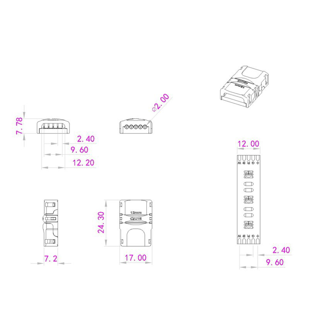 EUROLITE LED Strip flexibler Verbinder 5Pin 12mm