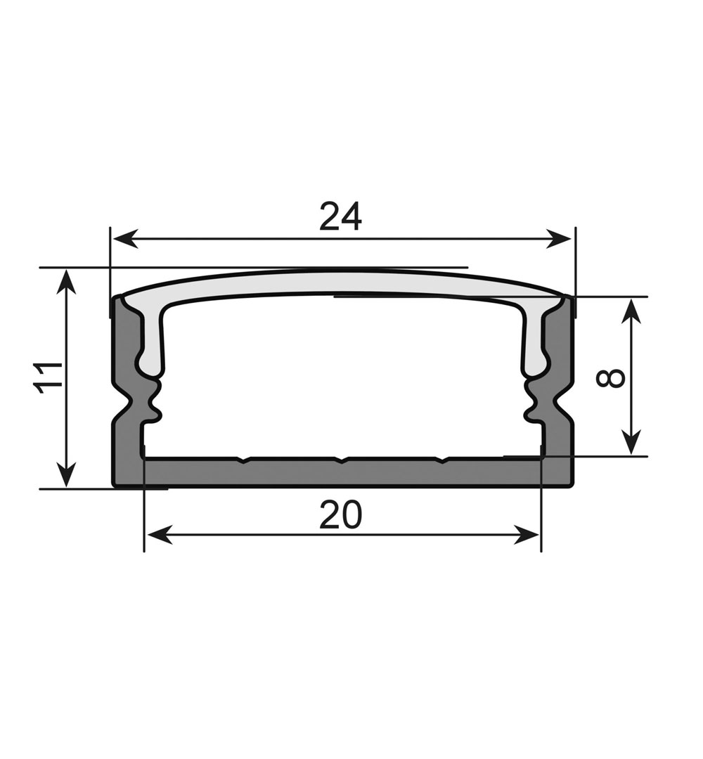 EUROLITE Deckel für U-Profil 20mm milchig 2m - live 02