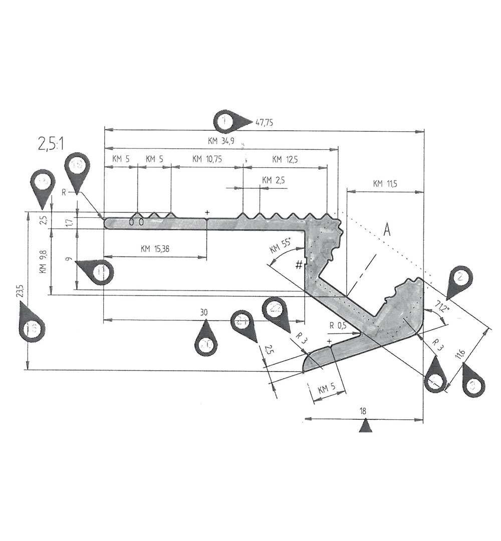 EUROLITE Treppenprofil für LED Strip schwarz 2m