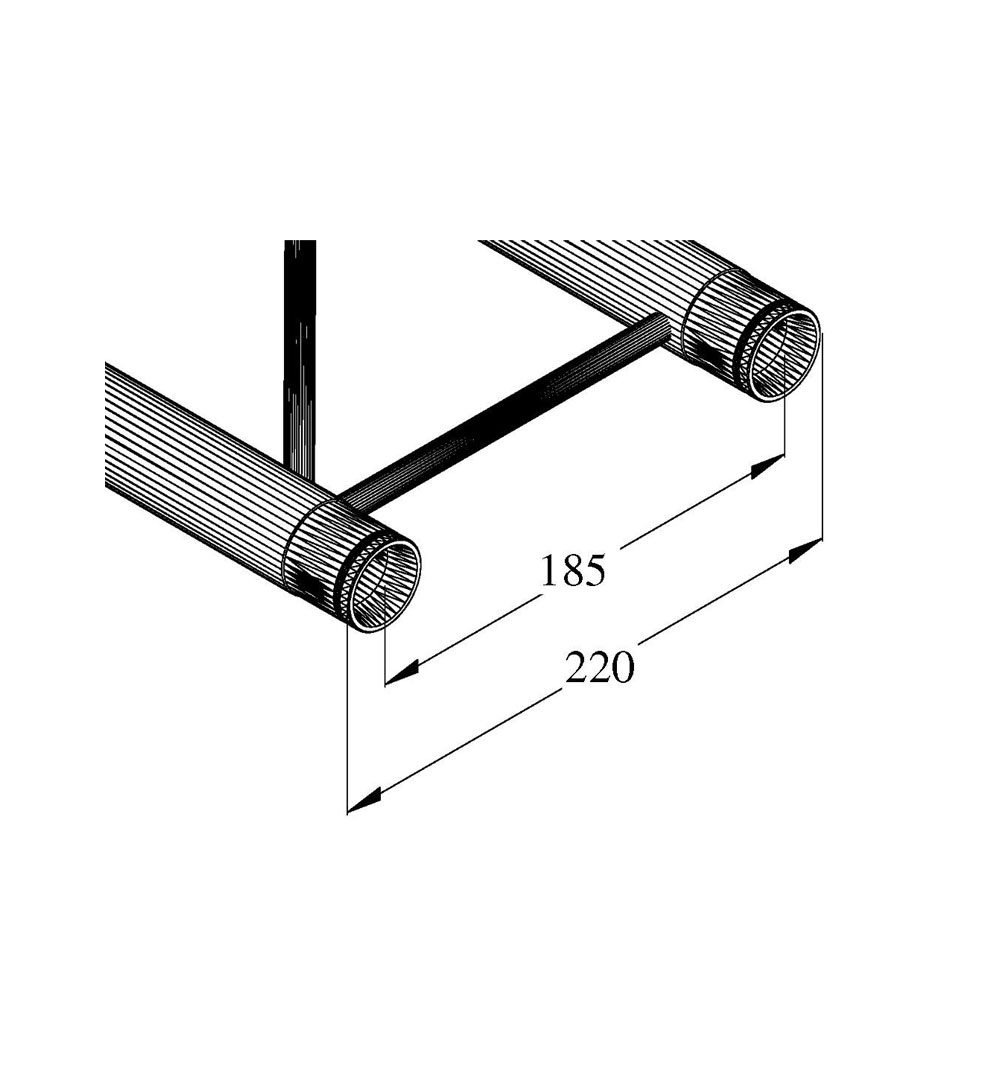 ALUTRUSS DECOLOCK DQ2-PAT35H 3-Weg T-Stück 90° 500mm Version - live 02