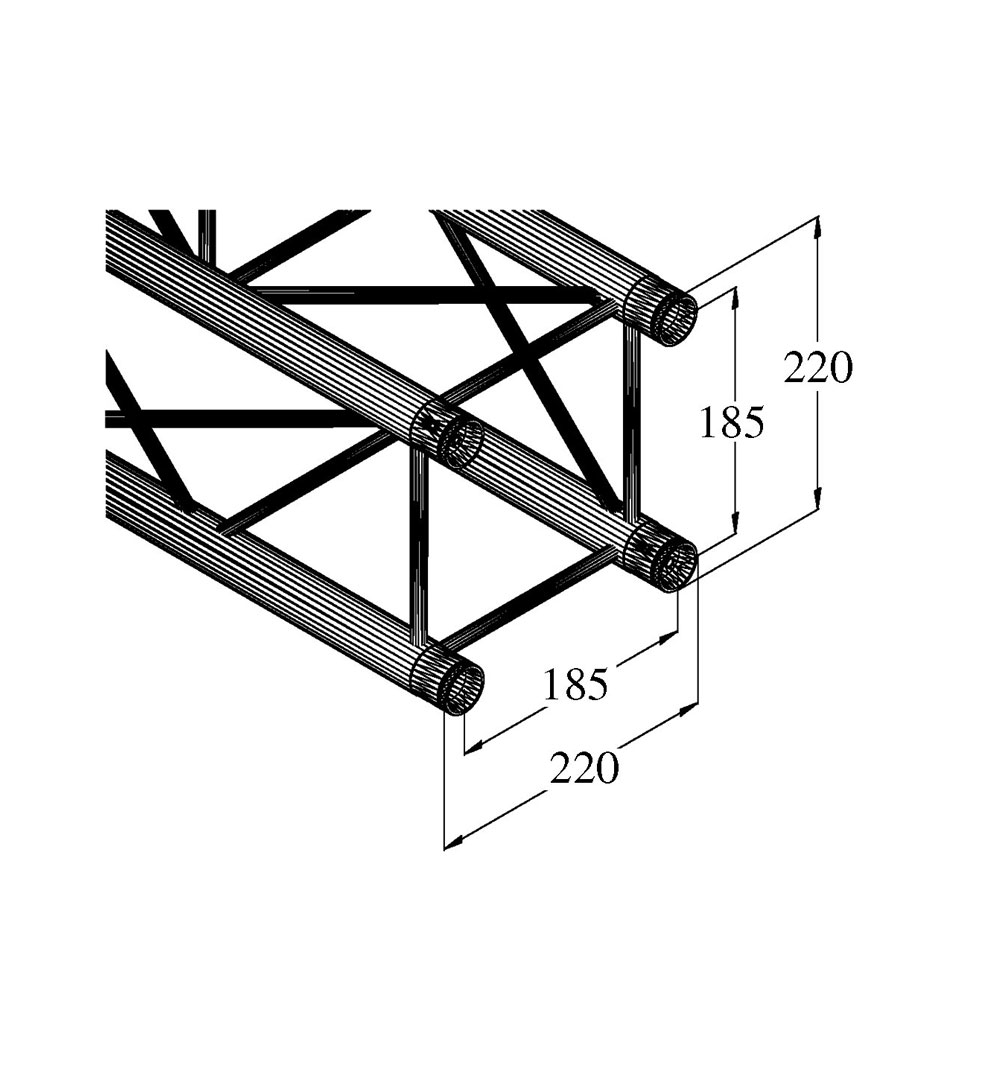 ALUTRUSS DECOLOCK DQ4-S250 4-Punkt-Traverse sw