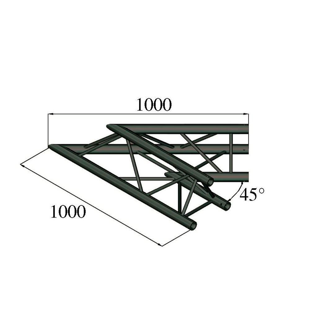 ALUTRUSS TRILOCK S-PAC 19 2-Weg-Ecke 45° schwarz