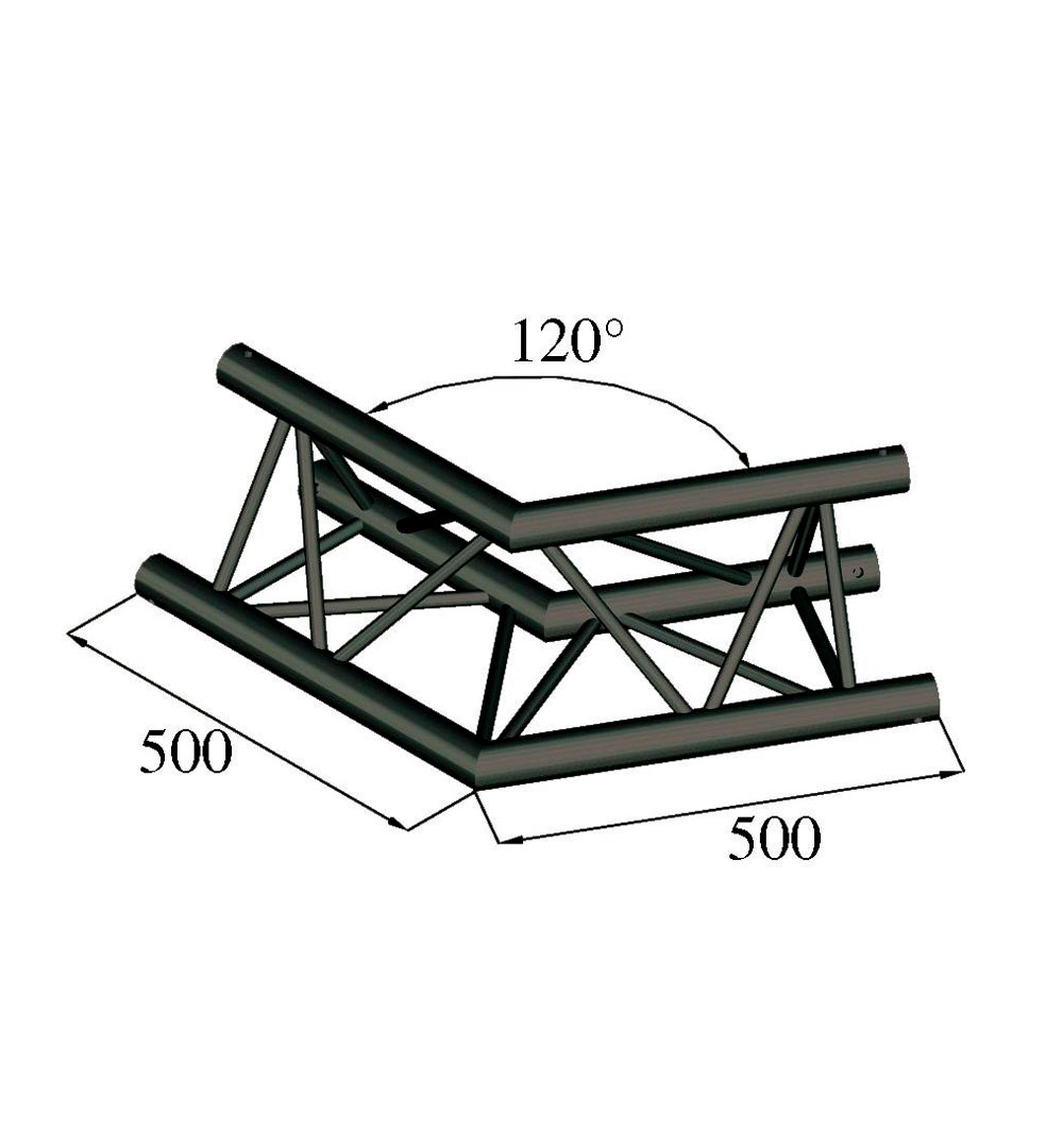 ALUTRUSS TRILOCK S-PAC 22 2-Weg-Ecke 120°schwarz