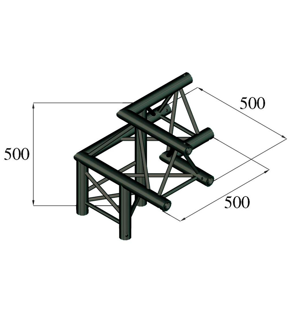 ALUTRUSS TRILOCK S-PAL-32 3-Weg-Ecke /\ links