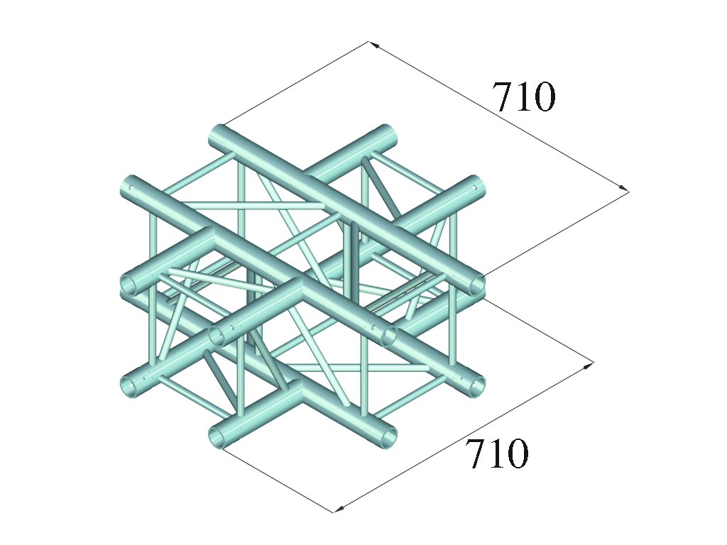 ALUTRUSS QUADLOCK S6082C-41 4-Wege-Kreuzstück