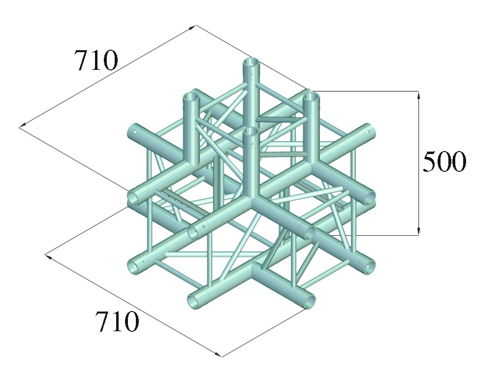 ALUTRUSS QUADLOCK S6082C-51 5-Wege-Kreuzstück