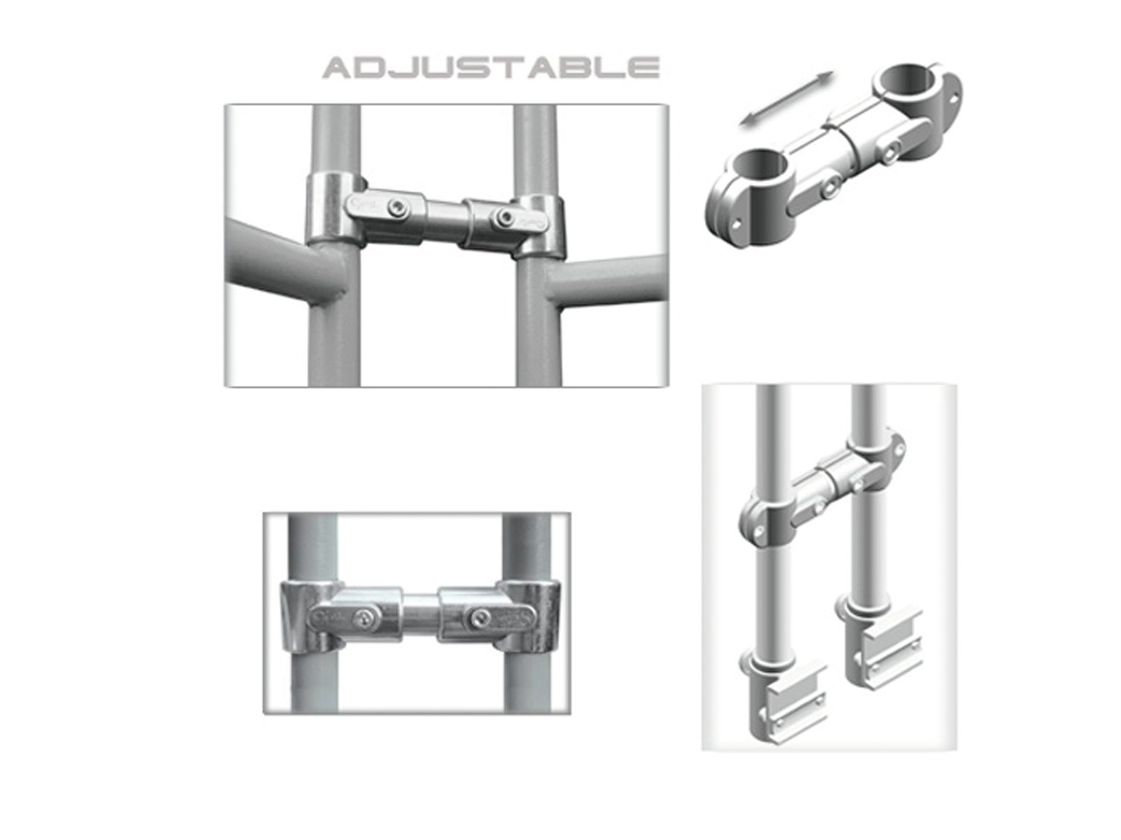 GUIL TMQ-02/440 Bühnengeländer 188cm Aluminiumversion sw