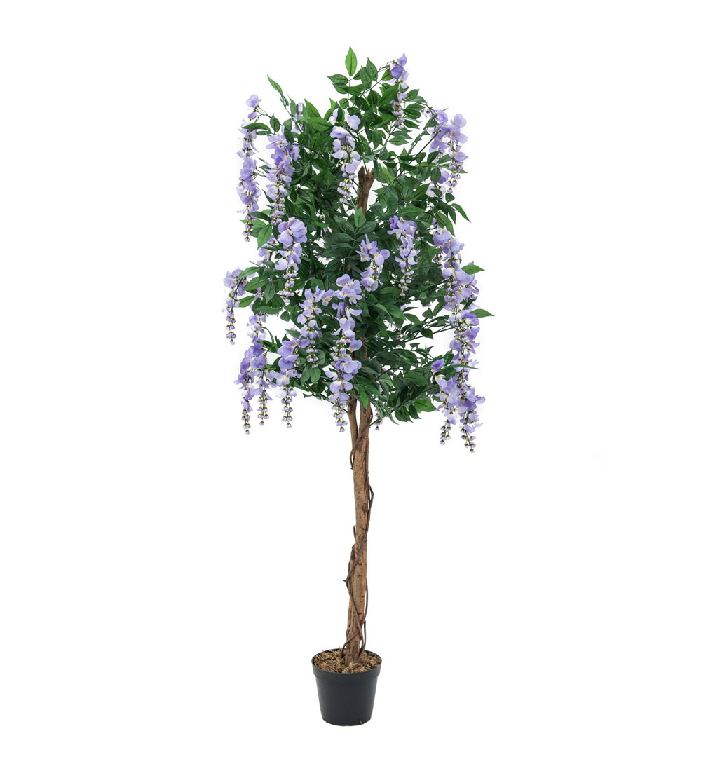 EUROPALMS Goldregenbaum, Kunstpflanze, violett, 150cm