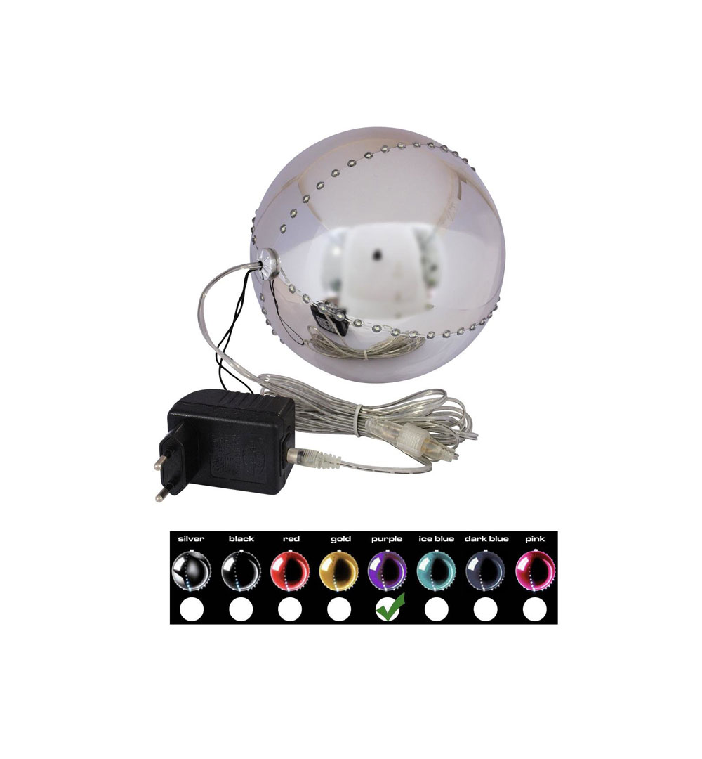 EUROPALMS LED Snowball 15cm, lila