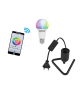 EUROLITE Set LED E27 RGB/WW/CW WiFi + Triangle Fassung schwarz