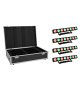 EUROLITE Set 4x LED PMB-8 COB QCL 30W Leiste + Case