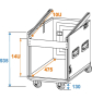 ROADINGER Spezial-Kombi-Case Profi, 14HE mit Rollen - live 02