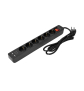 EUROLITE Steckdosenleiste ON-1 6-fach + 2 USB sw