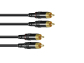 SOMMER CABLE Cinch Kabel 2x2 0,5m sw Hicon