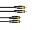 SOMMER CABLE Cinch Kabel 2x2 3m sw Hicon