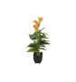 EUROPALMS Calla mini, Kunstpflanze, gelb orange, 43cm