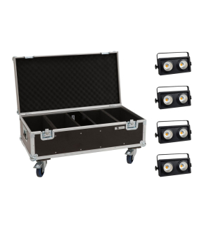 EUROLITE Set 4x Audience Blinder 2x100W LED COB WW + Case