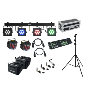 EUROLITE Set LED KLS-3002 + Laser Derby Mobile Bundle