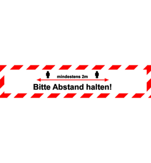 Bodenaufkleber Motiv "Bitte Abstand halten Personen"