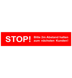 Bodenaufkleber Motiv "Stop Abstand halten"