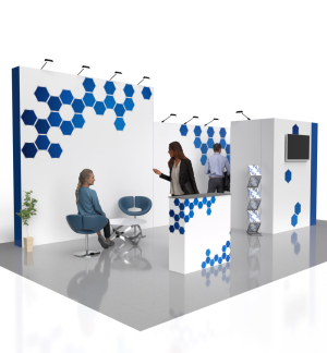 Messestand Faltdisplay Pop-Up MODULAR 119 - Draufsicht