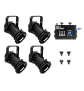 EUROLITE Set 4x PAR-16 Spot sw dim2warm + EDX-4 DMX RDM LED-Dimmerpack