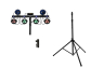 EUROLITE Set LED KLS Laser Bar Next FX-Lichtset + M-4 Boxenhochständer