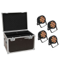 EUROLITE Set 4x LED IP PAR 12x9W SCL Spot + Case