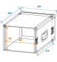ROADINGER Verstärkerrack PR-2, 8HE, 47cm tief