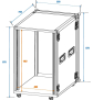 ROADINGER Verstärkerrack PR-2ST, 18HE, 57cm mit Rollen