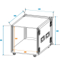 ROADINGER Verstärkerrack PR-2, 14HE, 47cm mit Rollen