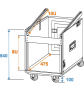 ROADINGER Spezial-Kombi-Case Profi, 8HE mit Rollen